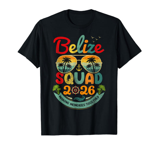 Belize Squad 2026 Tropical Beach Vacation Vintage Belize T-Shirt