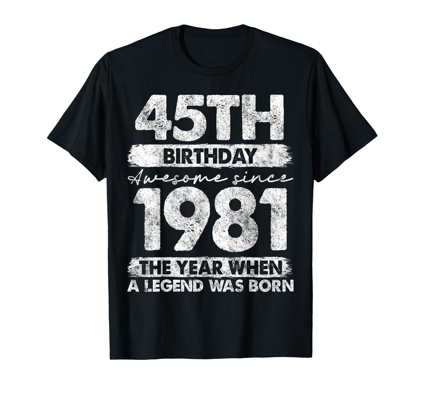 45 Year Old Gifts Vintage 1981 Limited Edition 45th Birthday T-Shirt