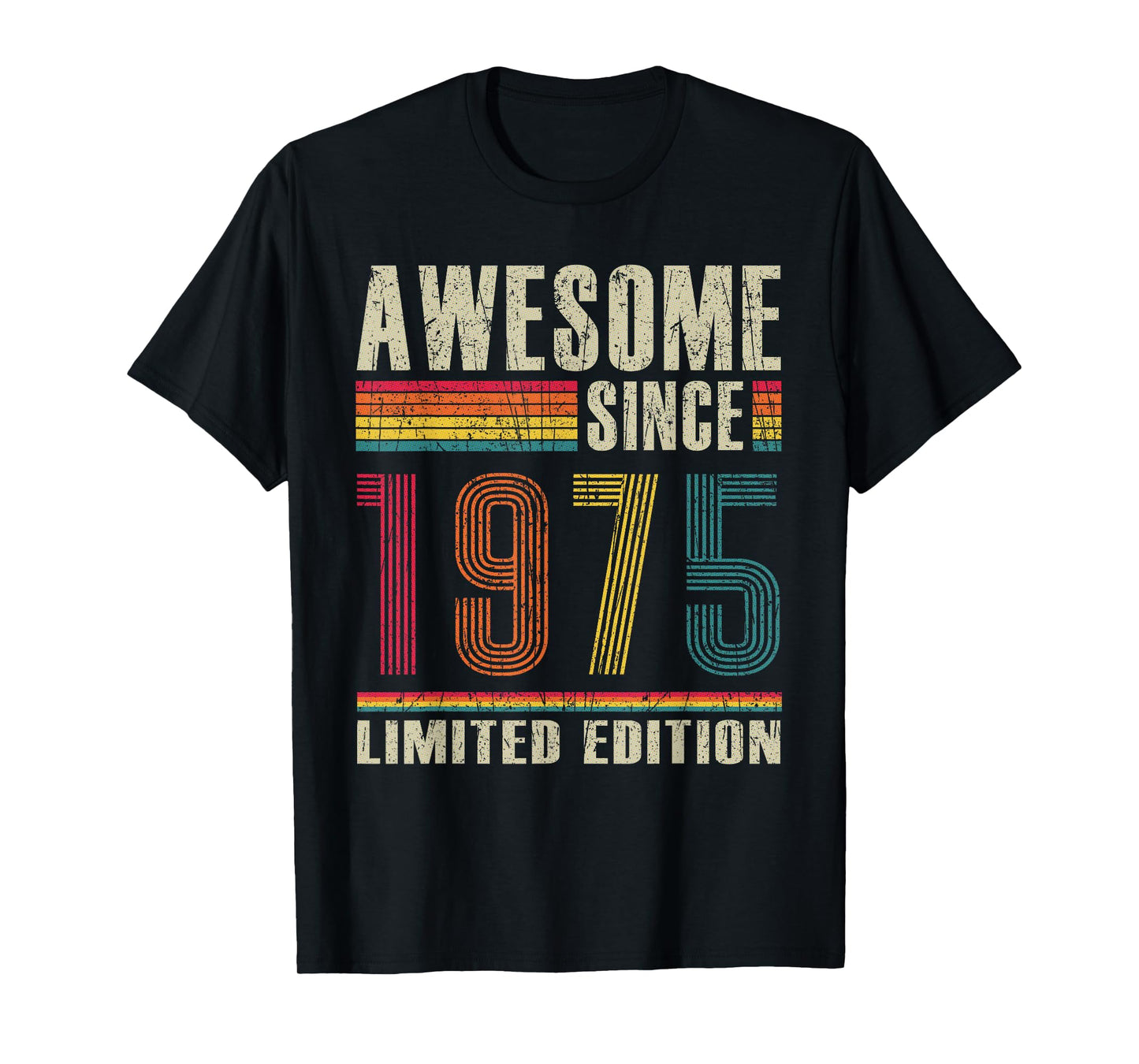 Vintage Awesome Since 1975 50th Birthday 50 Years Old T-Shirt
