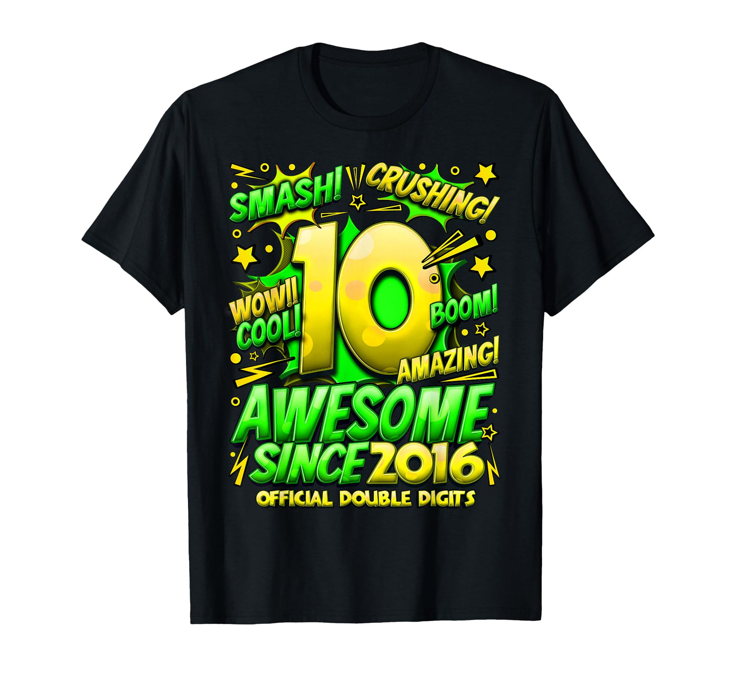 Official Double Digits 10 Year Old Boys 10th Birthday Boy T-Shirt