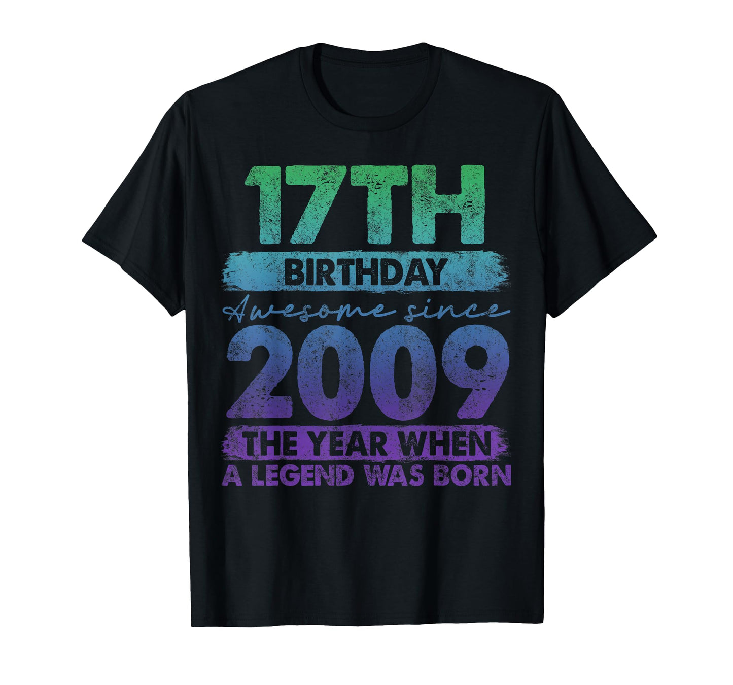 17 Year Old Gifts Vintage 2009 Limited Edition 17th Birthday T-Shirt