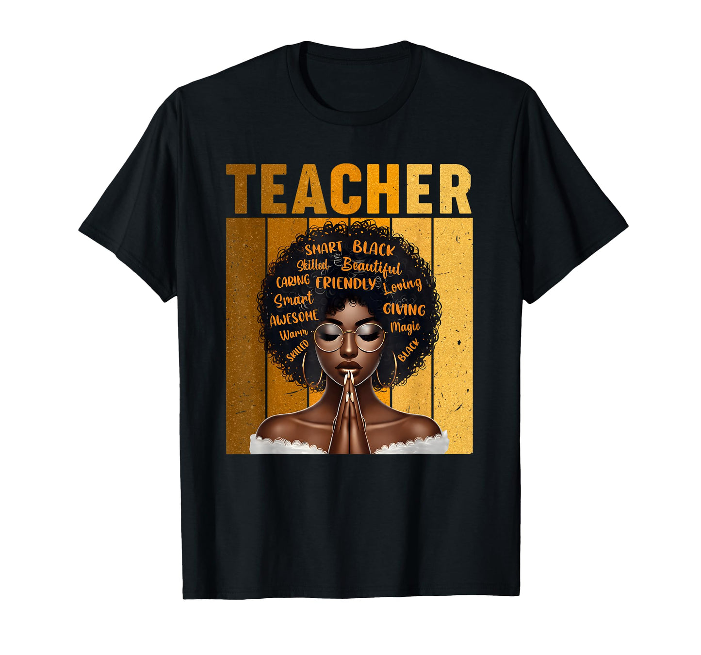 Black Teacher Magic Black History Month Afro Hair Melanin T-Shirt