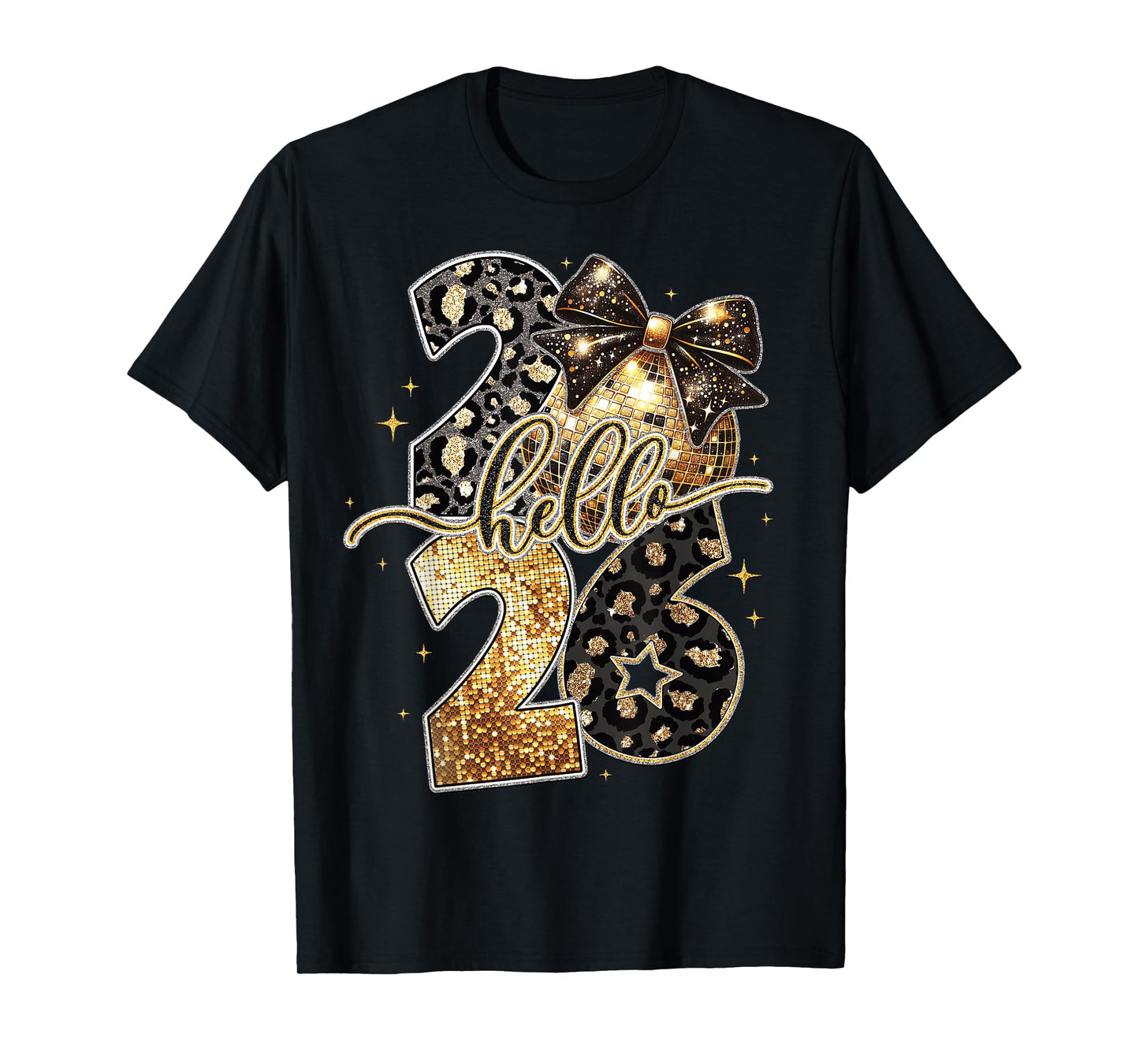 Hello 2026 Happy New Year Disco Ball NYE Countdown Party T-Shirt