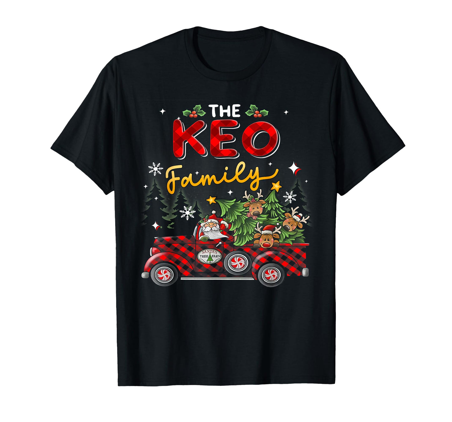 The Keo Family Christmas Matching Pajamas Group Gift T-Shirt
