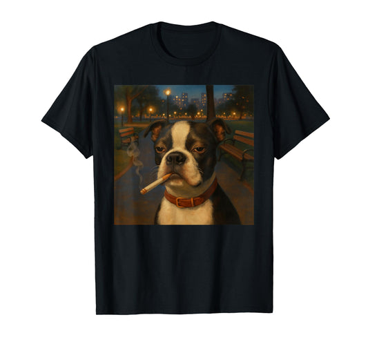 Funny Smoking Dog Meme Cigarette Gen Z Meme Dog Lover T-Shirt