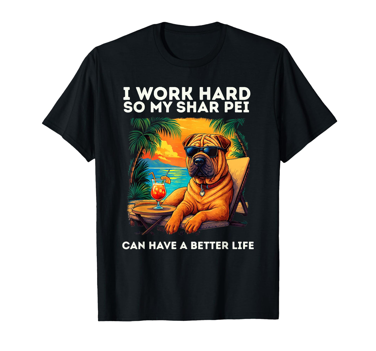 Shar Pei Lover Design Funny Shar-Pei Dog T-Shirt