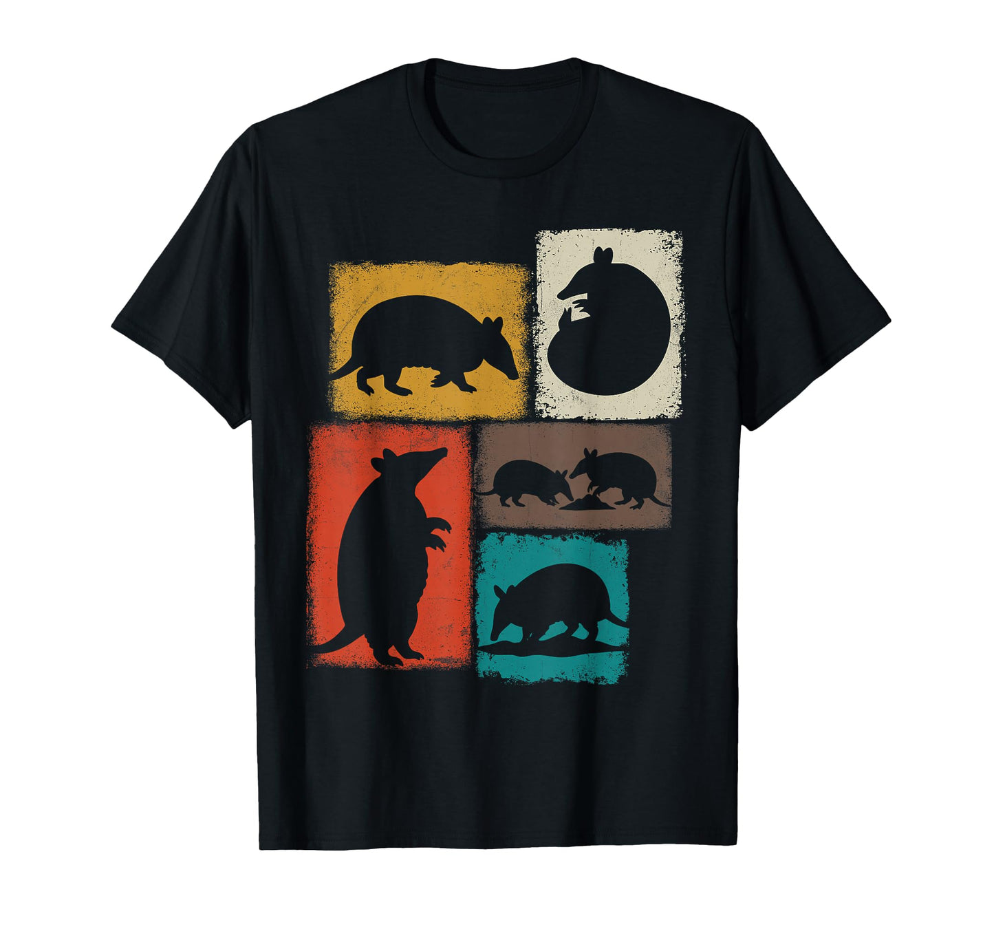 Armadillo Vintage Collage Wildlife Lover T-Shirt
