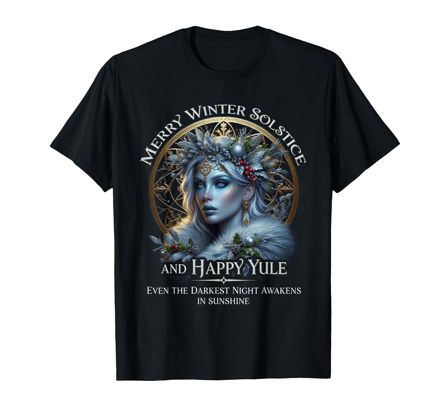 We Witch You Yule Christmas Vintage Merry Winter Solstice T-Shirt