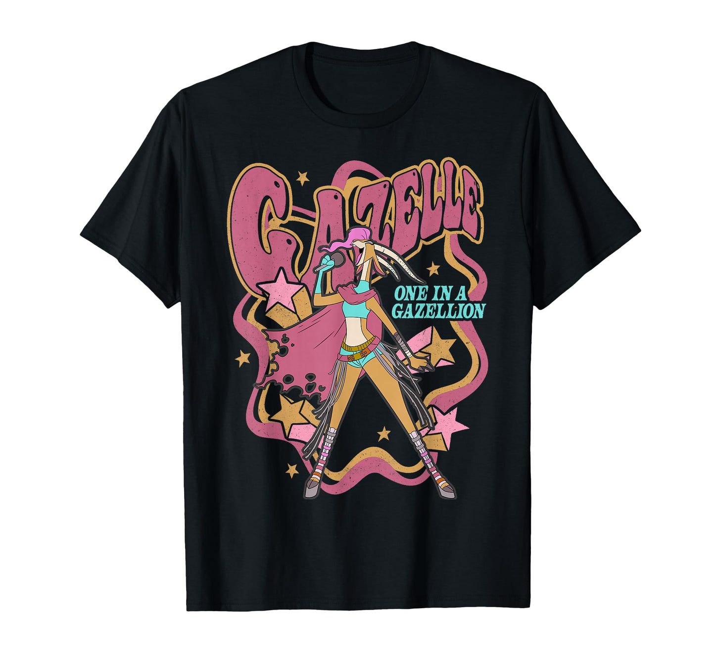 Disney Zootopia 2 Gazelle One in A Gazellion Vintage Poster T-Shirt
