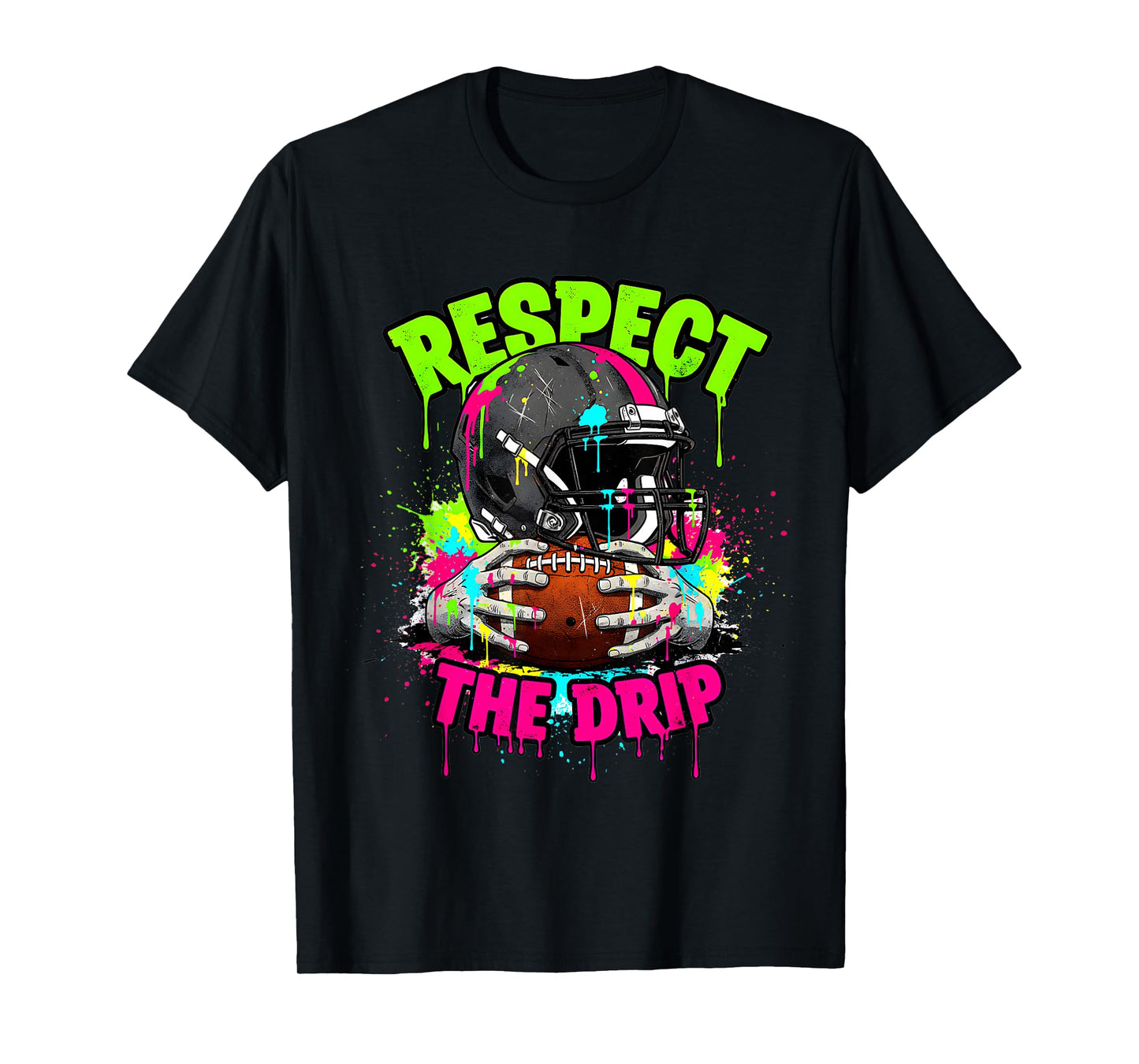 Football Drip Boys Football Ice Cream Respect Drip T-Shirt