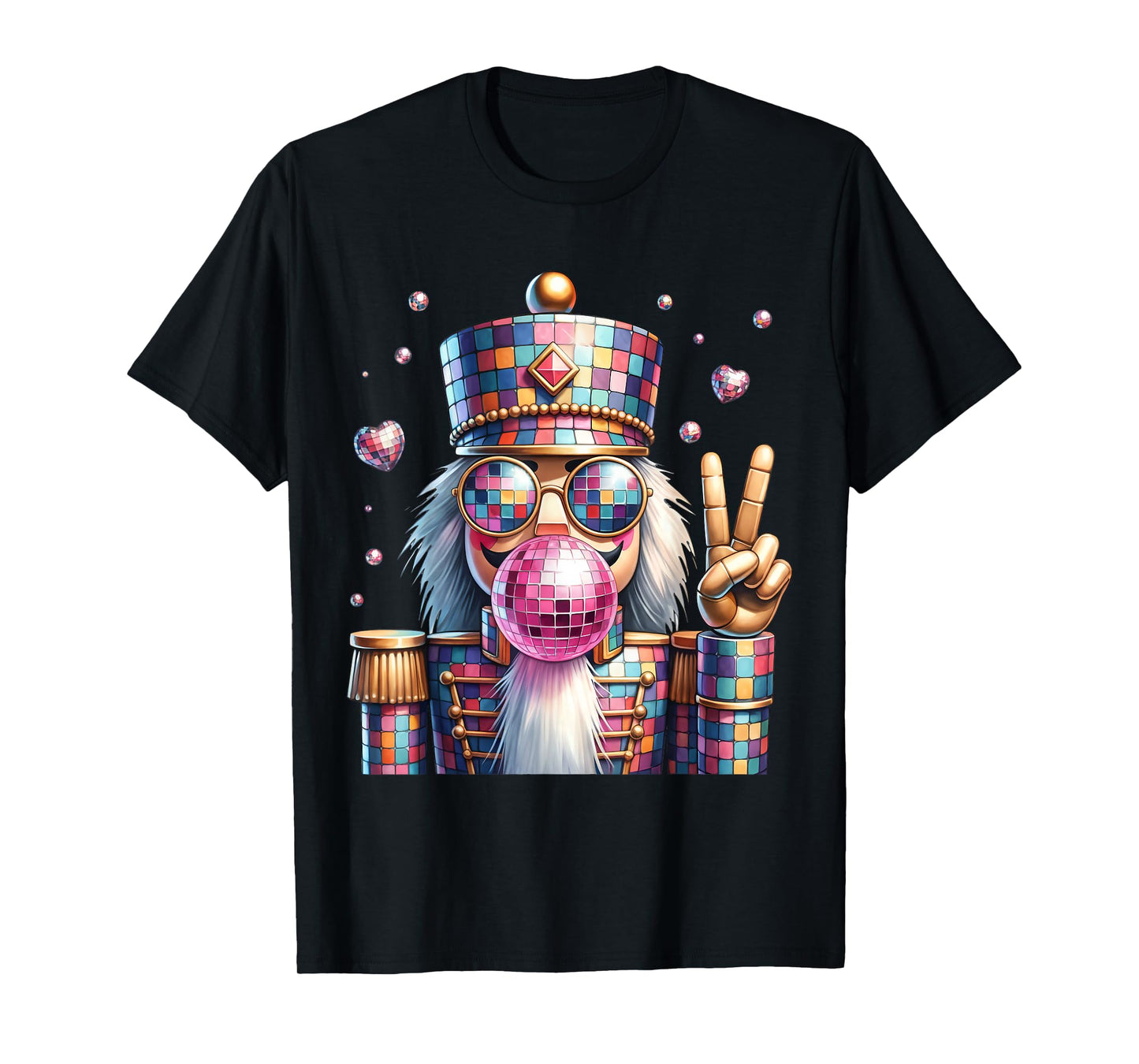 Pink Disco Nutcracker Bubblegum Christmas for Men Women Kid T-Shirt