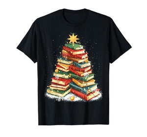 Book Christmas Tree Reading T-Shirt