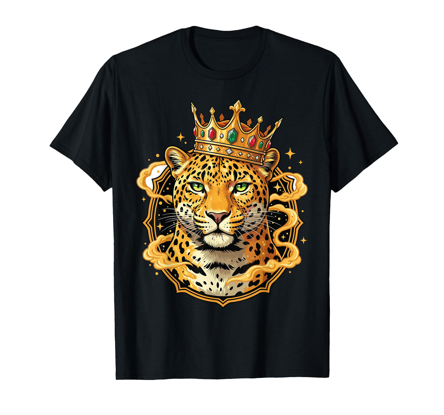 King Leopard Shirt Crown Animal Lovers T-Shirt