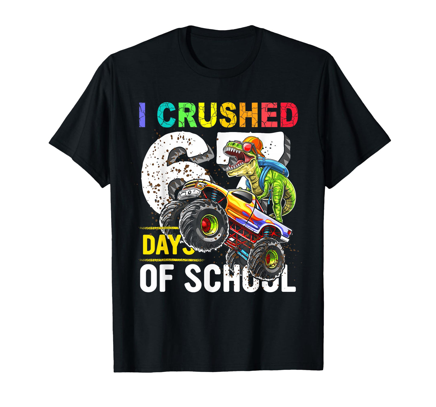 I Crushed 67 Days of School Funny Six Seven Meme Boys Kids T-Shirt
