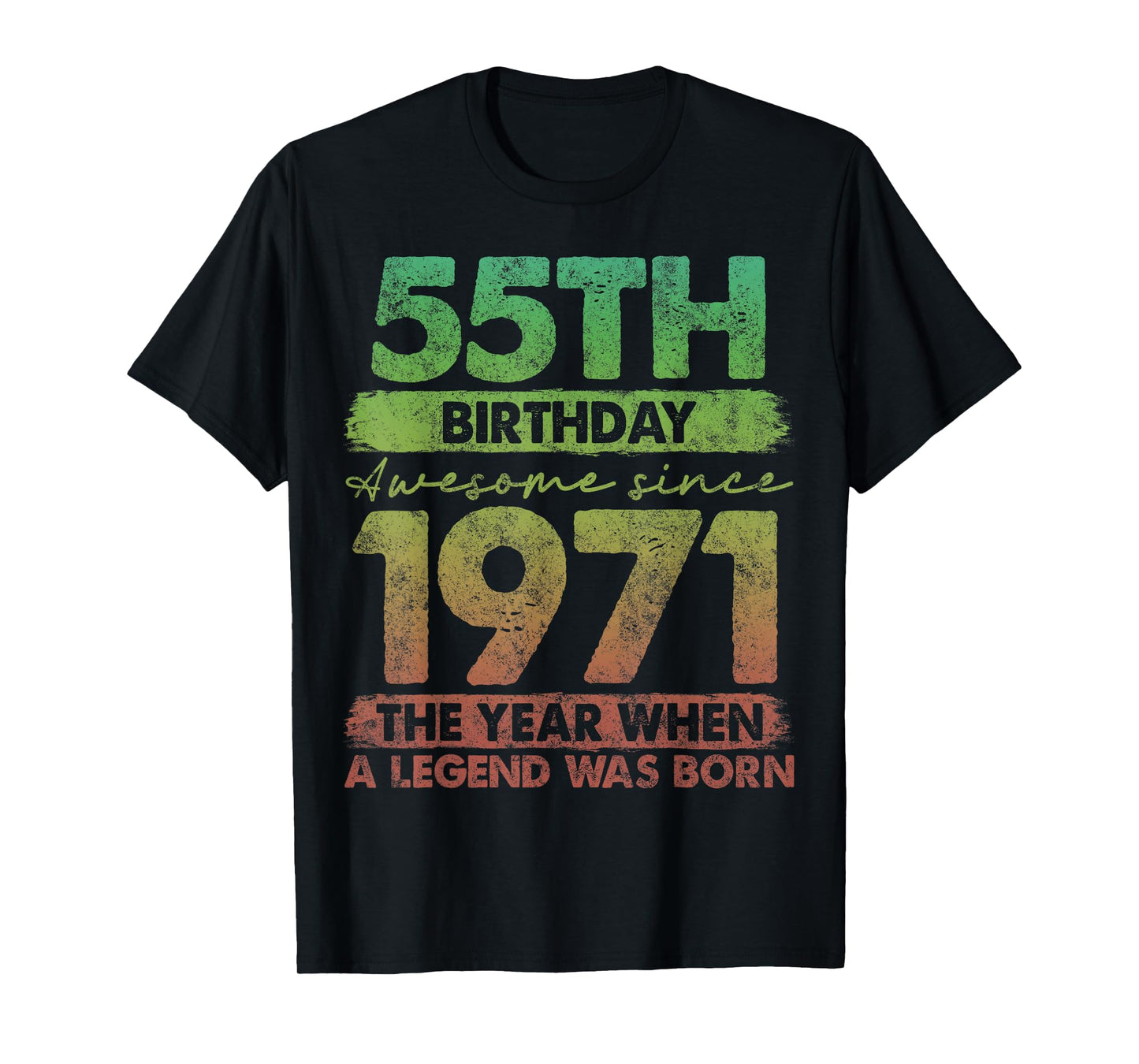 55 Year Old Gifts Vintage 1971 Limited Edition 55th Birthday T-Shirt