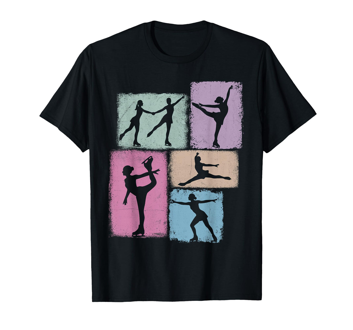 Figure Skating Collage Skater Women Kids Youth Girl T-Shirt