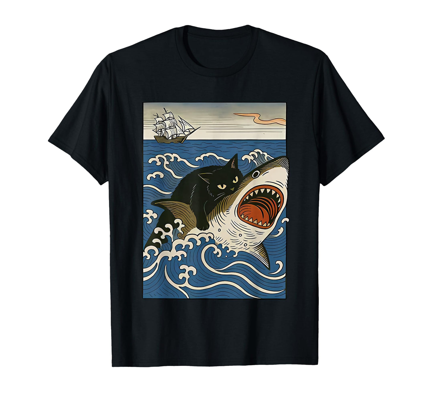 cat Hunting Shark T-Shirt