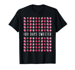 100 Days Sweeter Strawberry 100 Days of School Teacher Kids T-Shirt