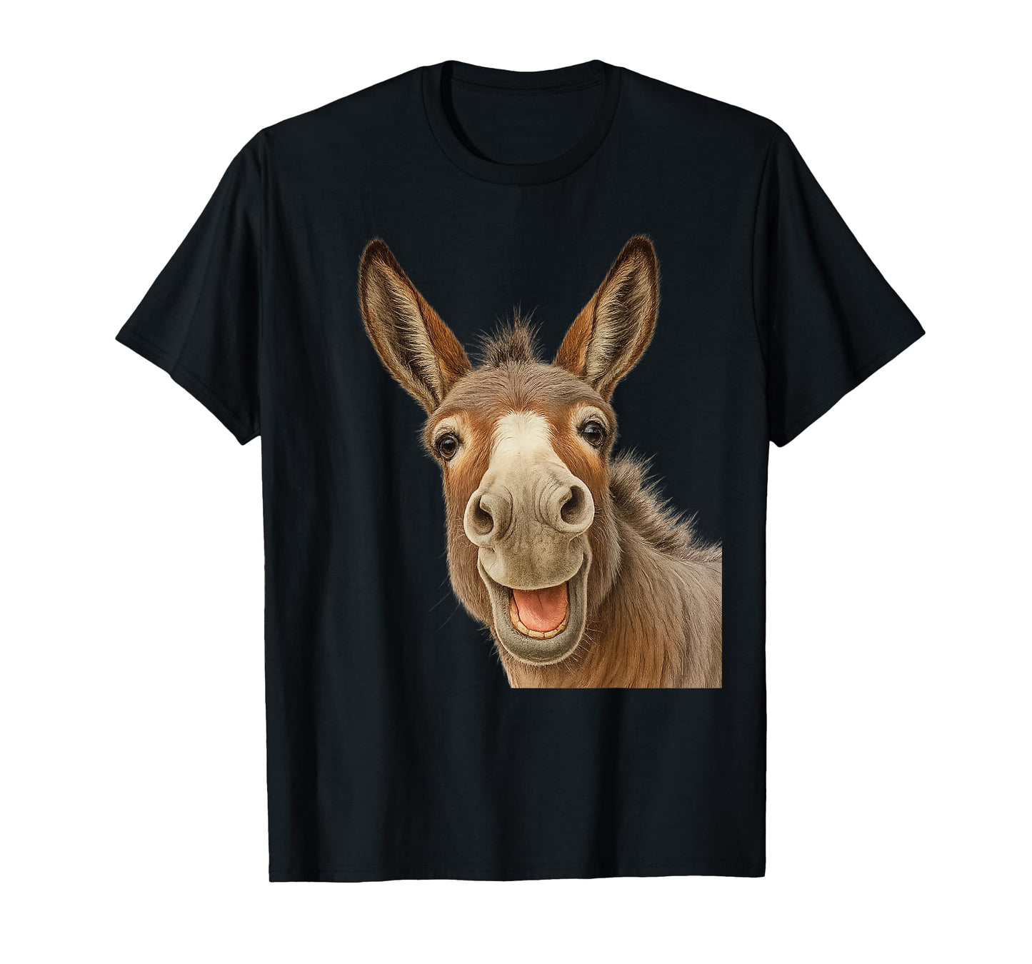 Funny Donkey Face Donkey Head Smile Eagerly Donkey Lover T-Shirt