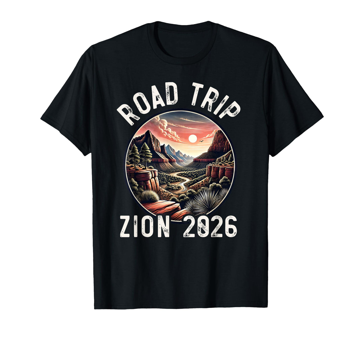 Zion National Park Utah Road Trip 2026 Hiking Souvenir T-Shirt