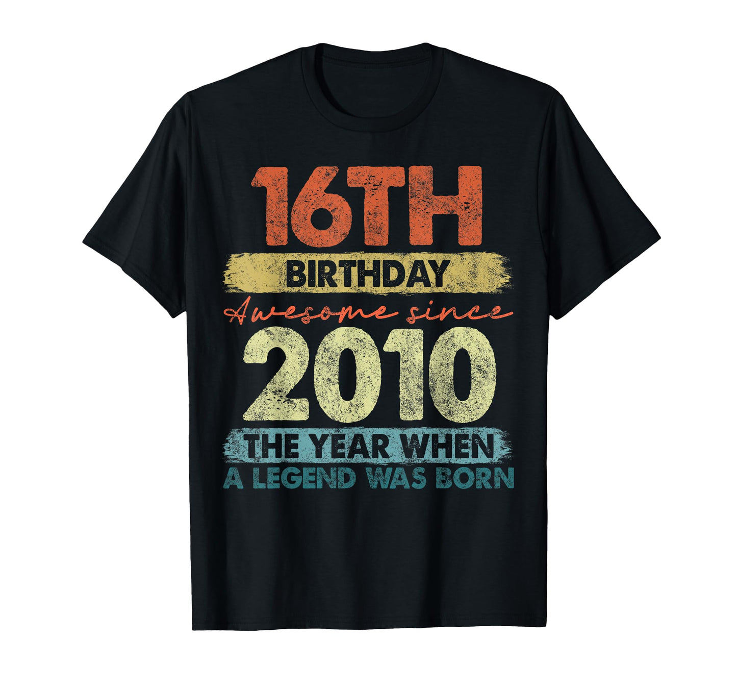16 Year Old Gifts Vintage 2010 Limited Edition 16th Birthday T-Shirt