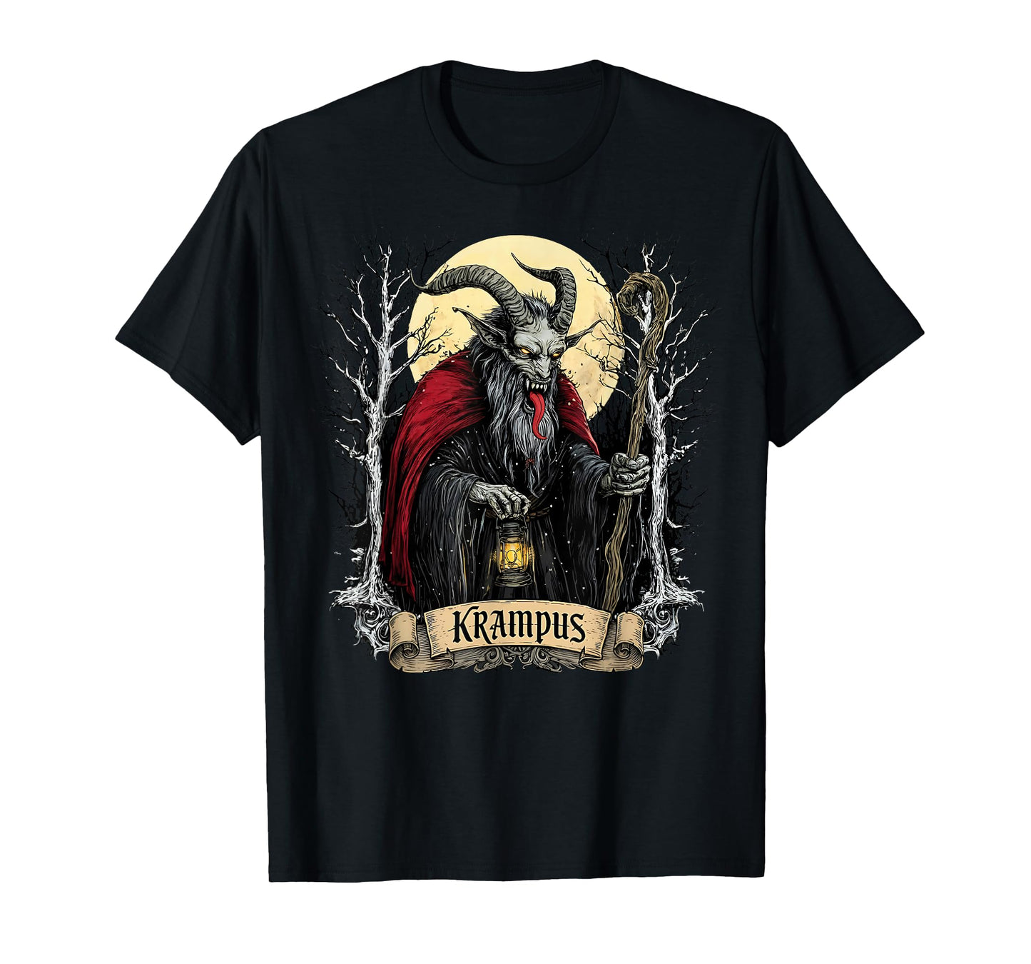 Merry Krampus Monster Christmas Pajamas Horror Evil Xmas T-Shirt