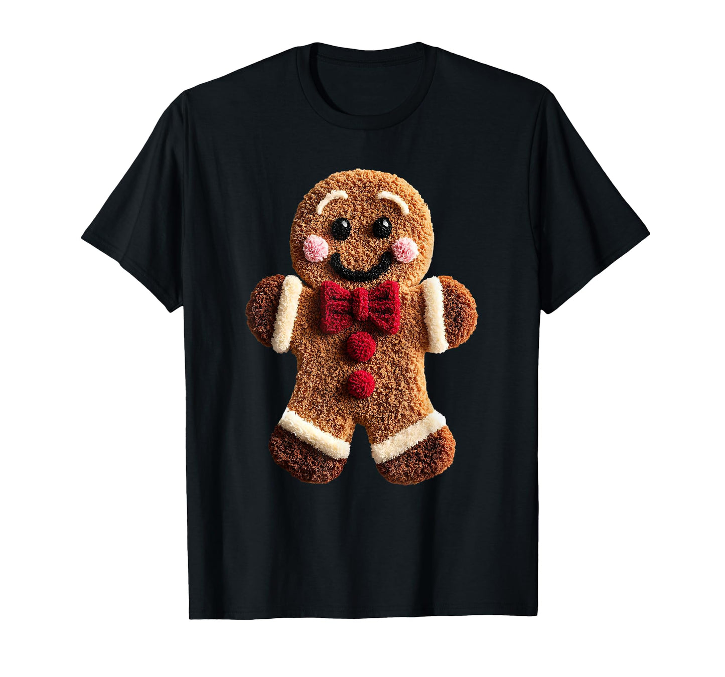 Funny Gingerbread Man Crochet Xmas Pajamas Holiday Christmas T-Shirt