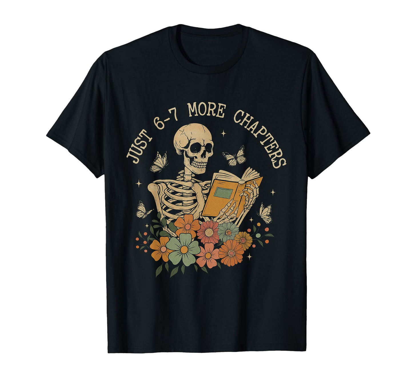 Funny Halloween Skeleton Reading Book 67 Memes T-Shirt