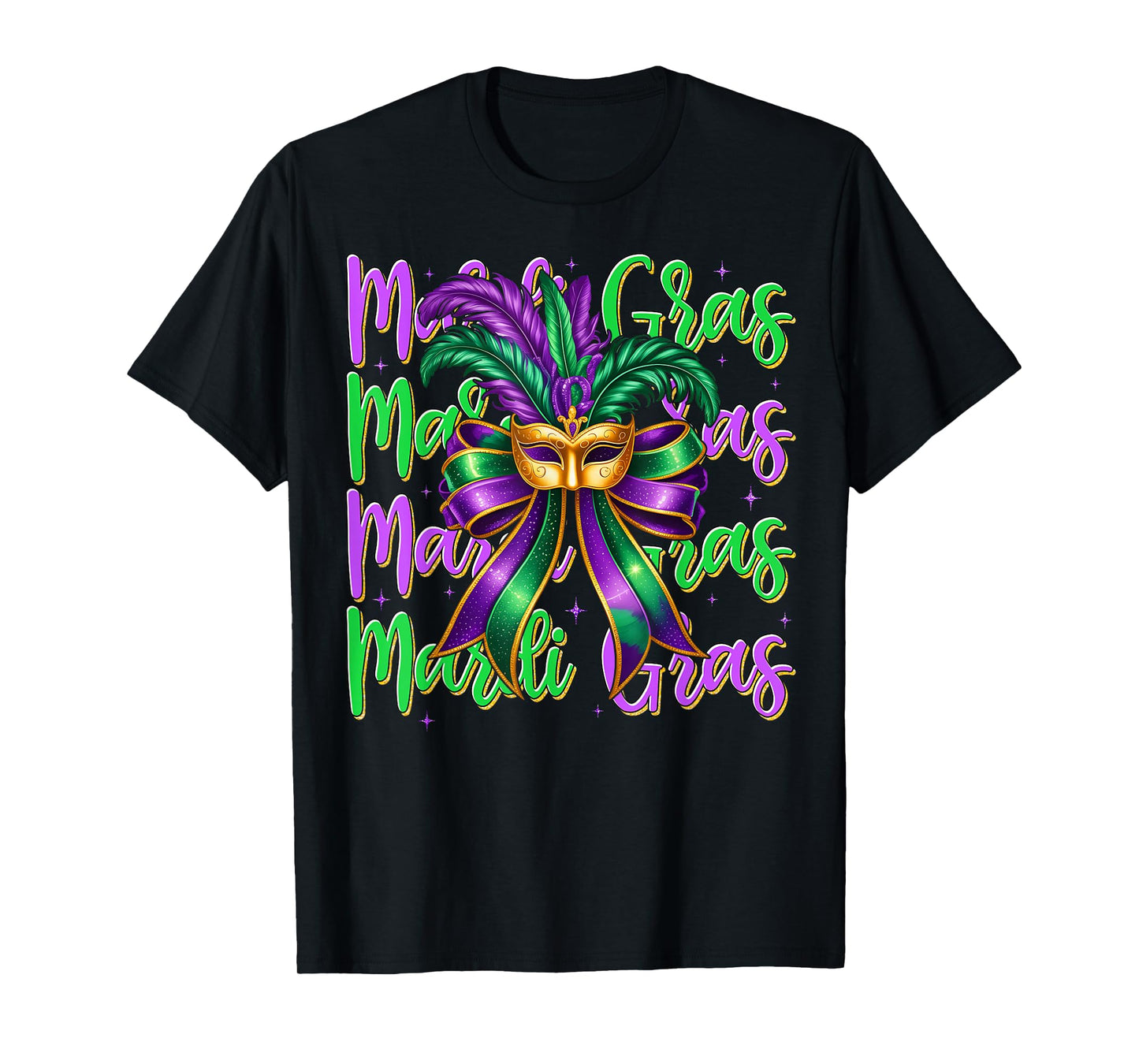 Mardi Gras Carnival Masquerade Feather Mask Girl Women Kid T-Shirt