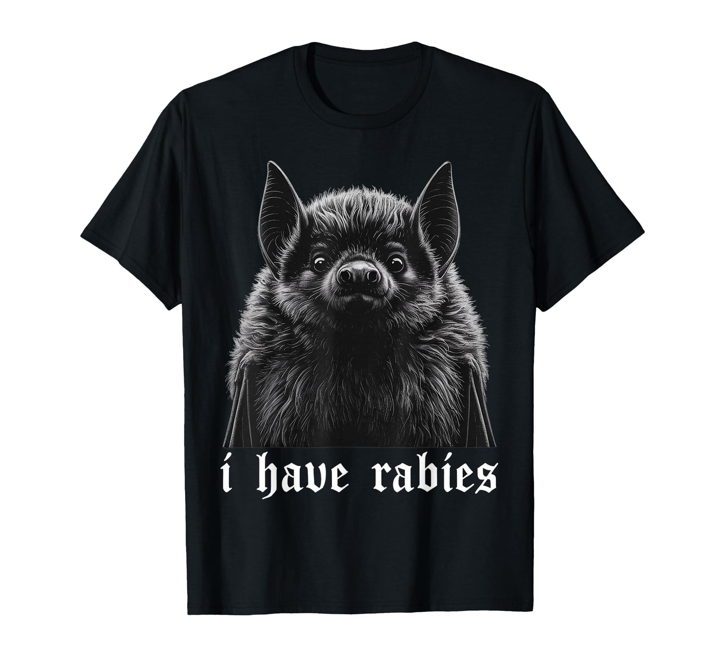 Vintage I Have Rabies Bat Funny Meme Quotes T-Shirt