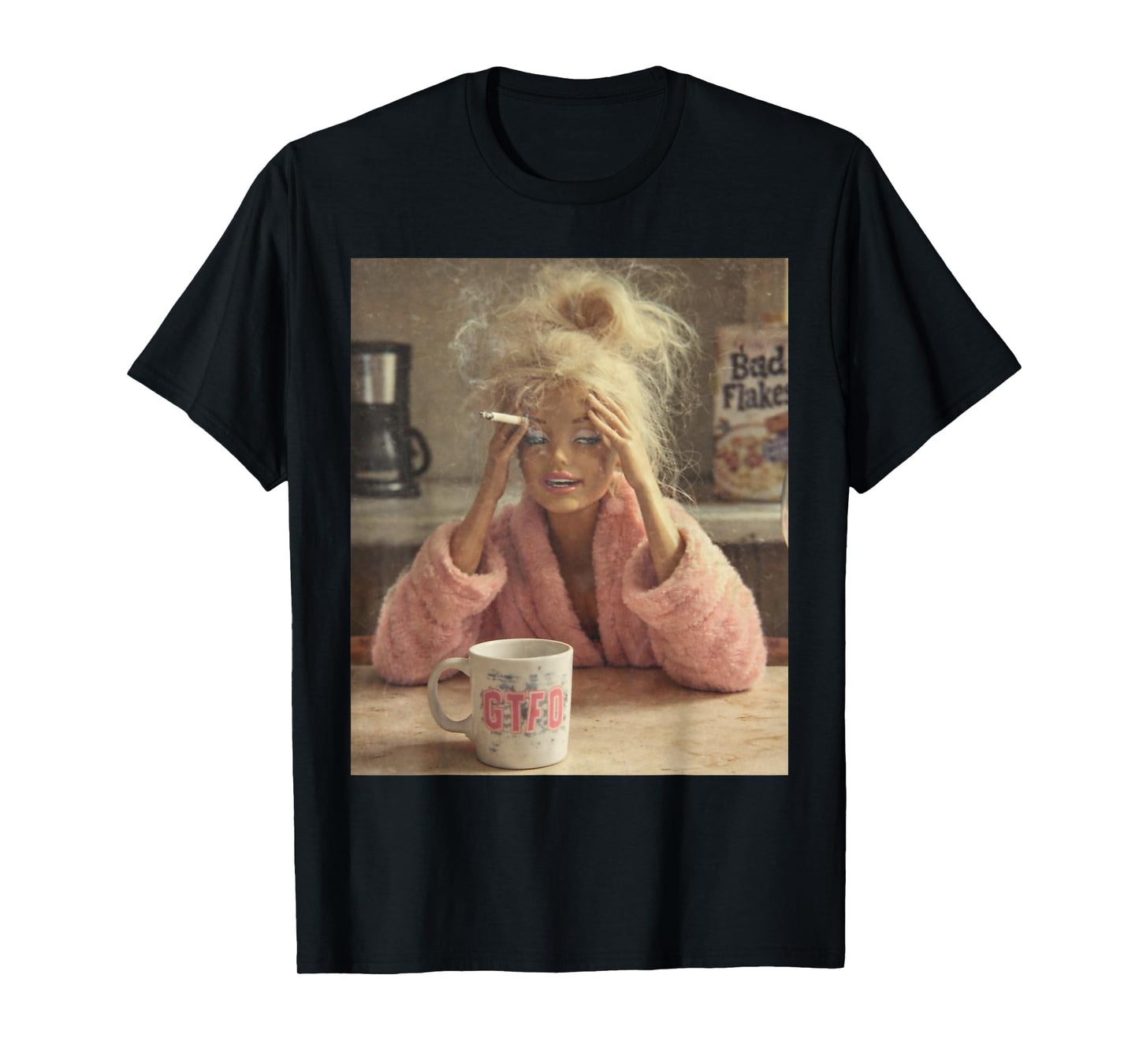 Funny Distressed Doll Face Meme Sarcastic Doll Viral Meme T-Shirt