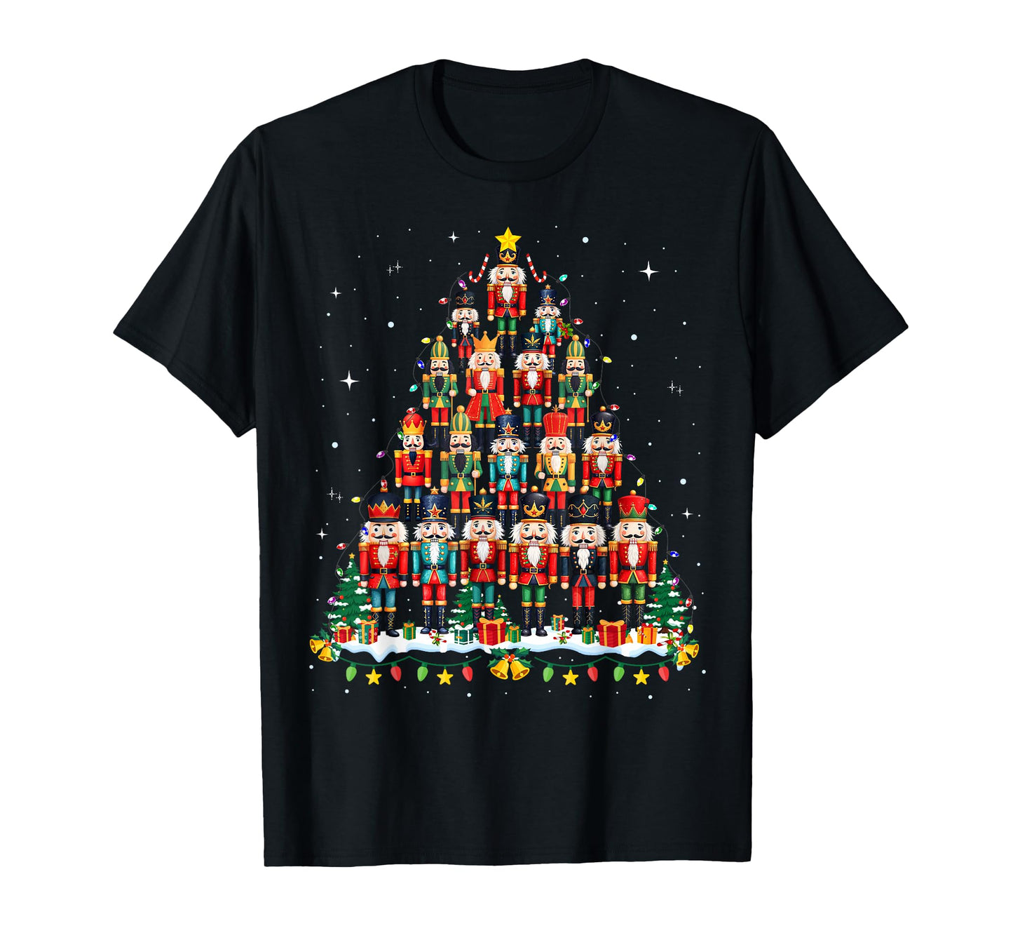 Nutcracker Christmas Tree Funny Xmas Men Women Kids T-Shirt