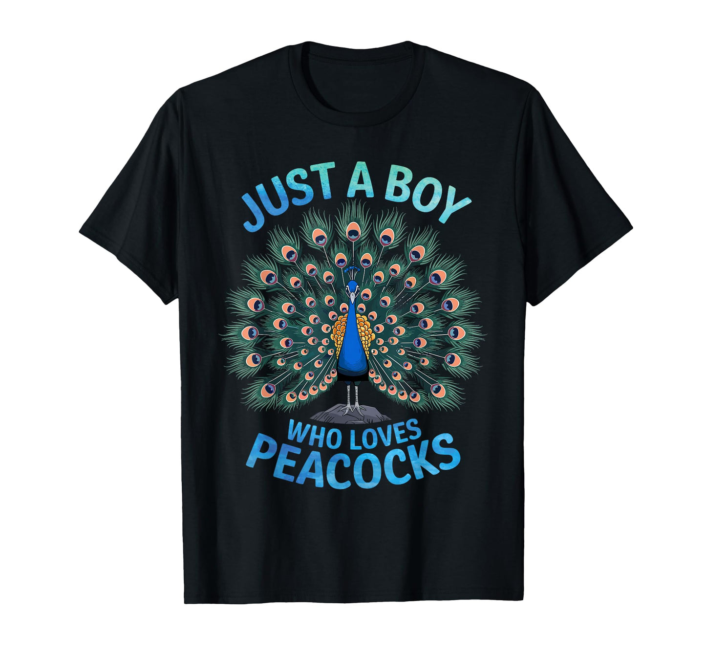 Cool Peacock Design for Boys Kids Men Bird Peacock Lovers T-Shirt