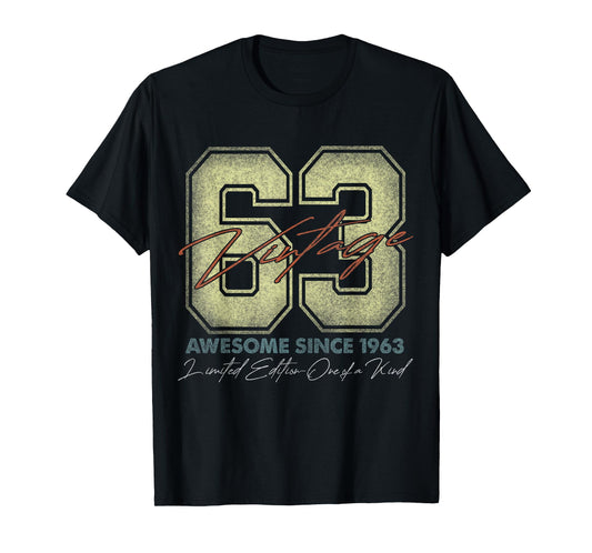 63 Year Old Gifts Vintage 1963 Limited Edition 63rd Birthday T-Shirt