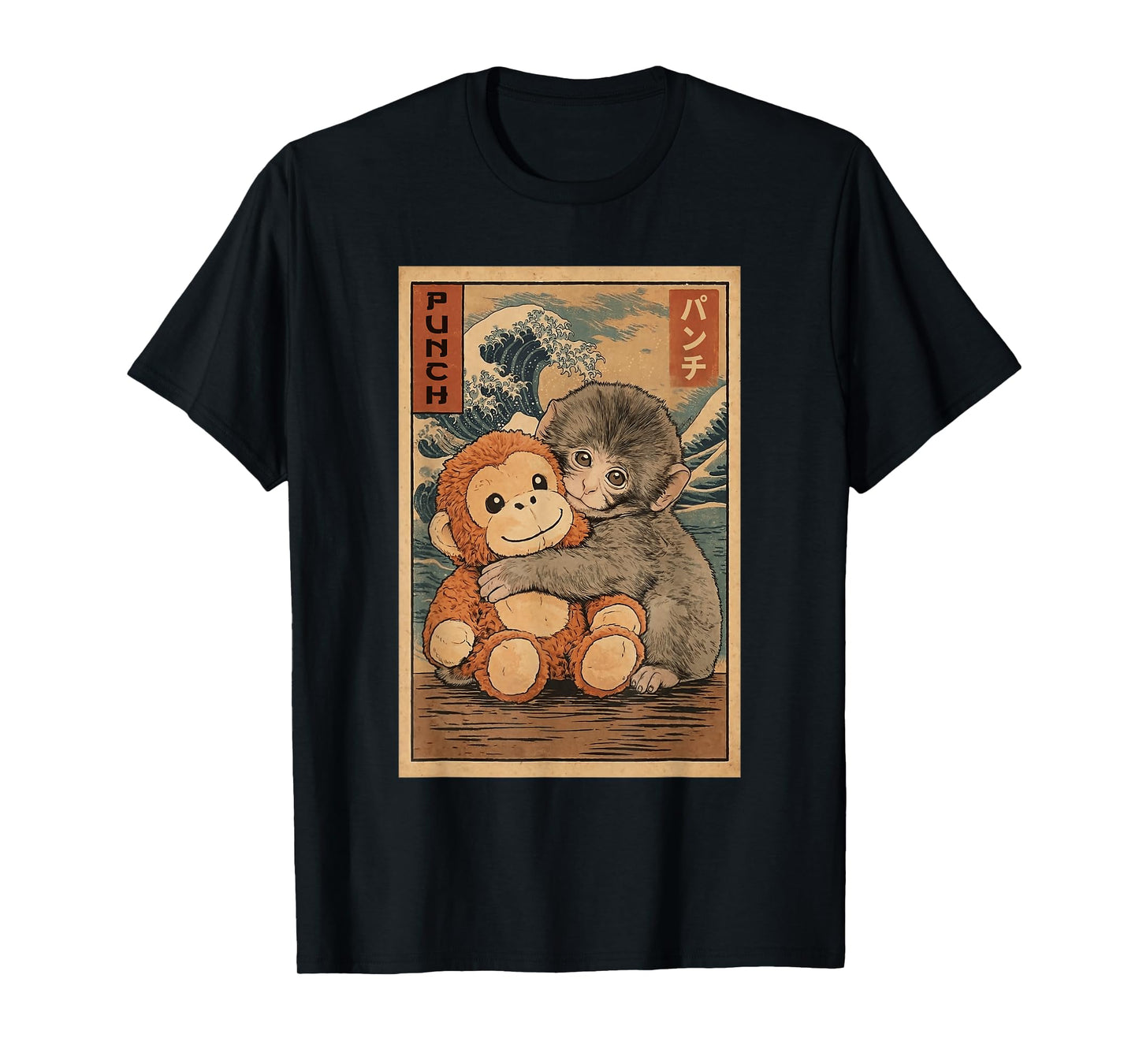 Macaque Ukiyo-e Art T-Shirt