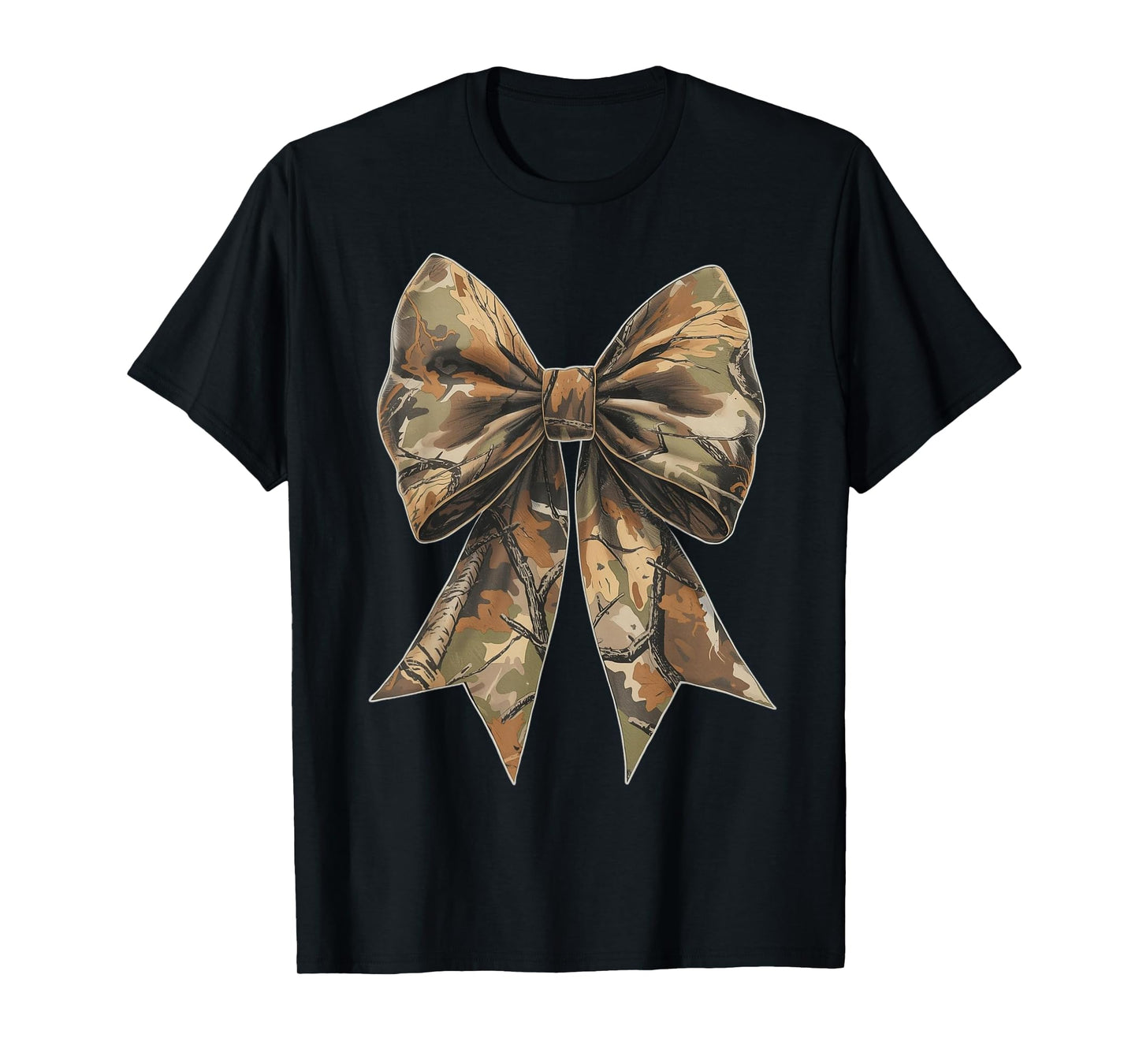 Classic Camouflage Camo Bow Girls Coquette Hunting Women T-Shirt