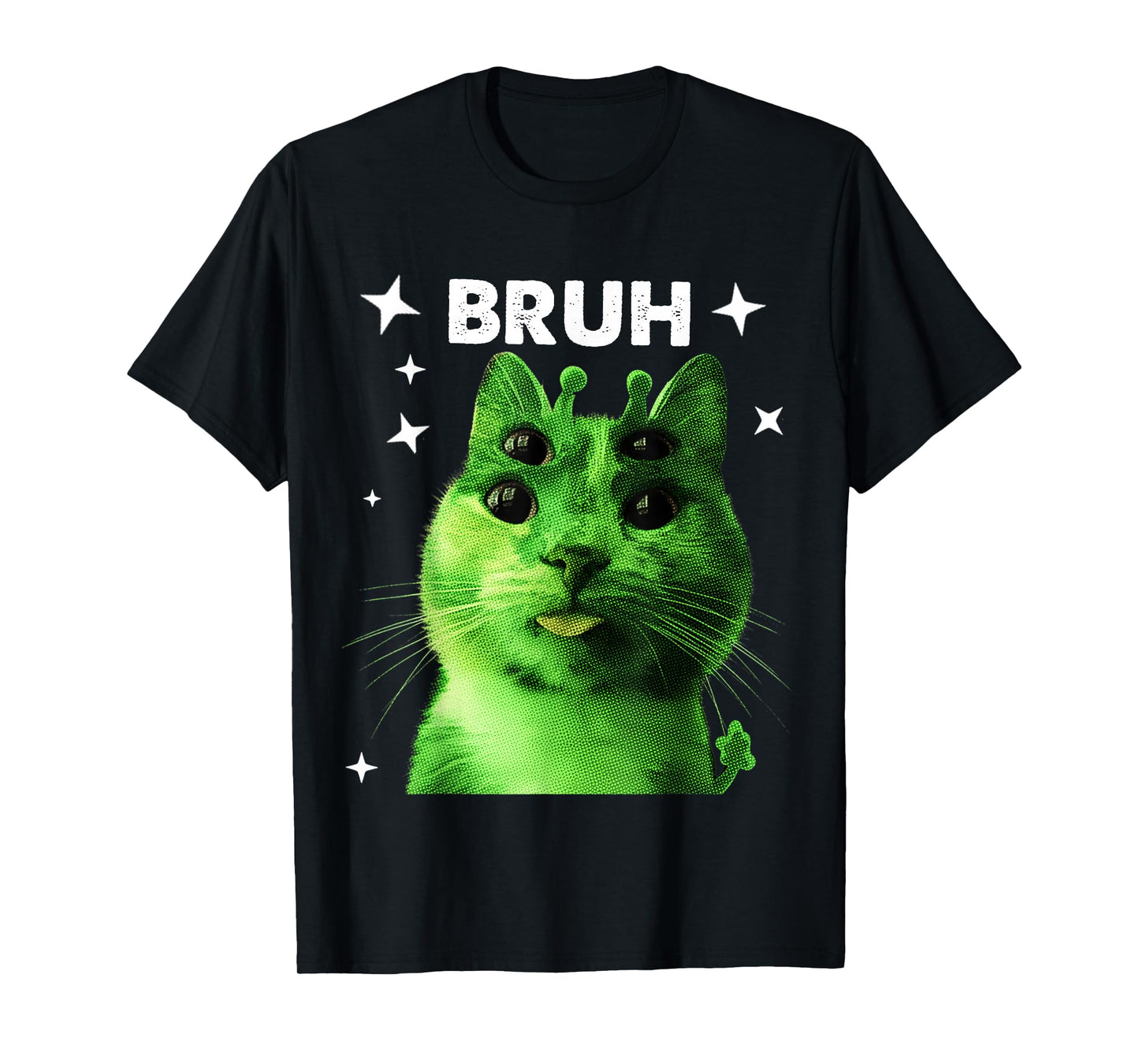 Cat Alien Y2K Cat Meme Funny UFO Kitty Gifts for Men Women T-Shirt
