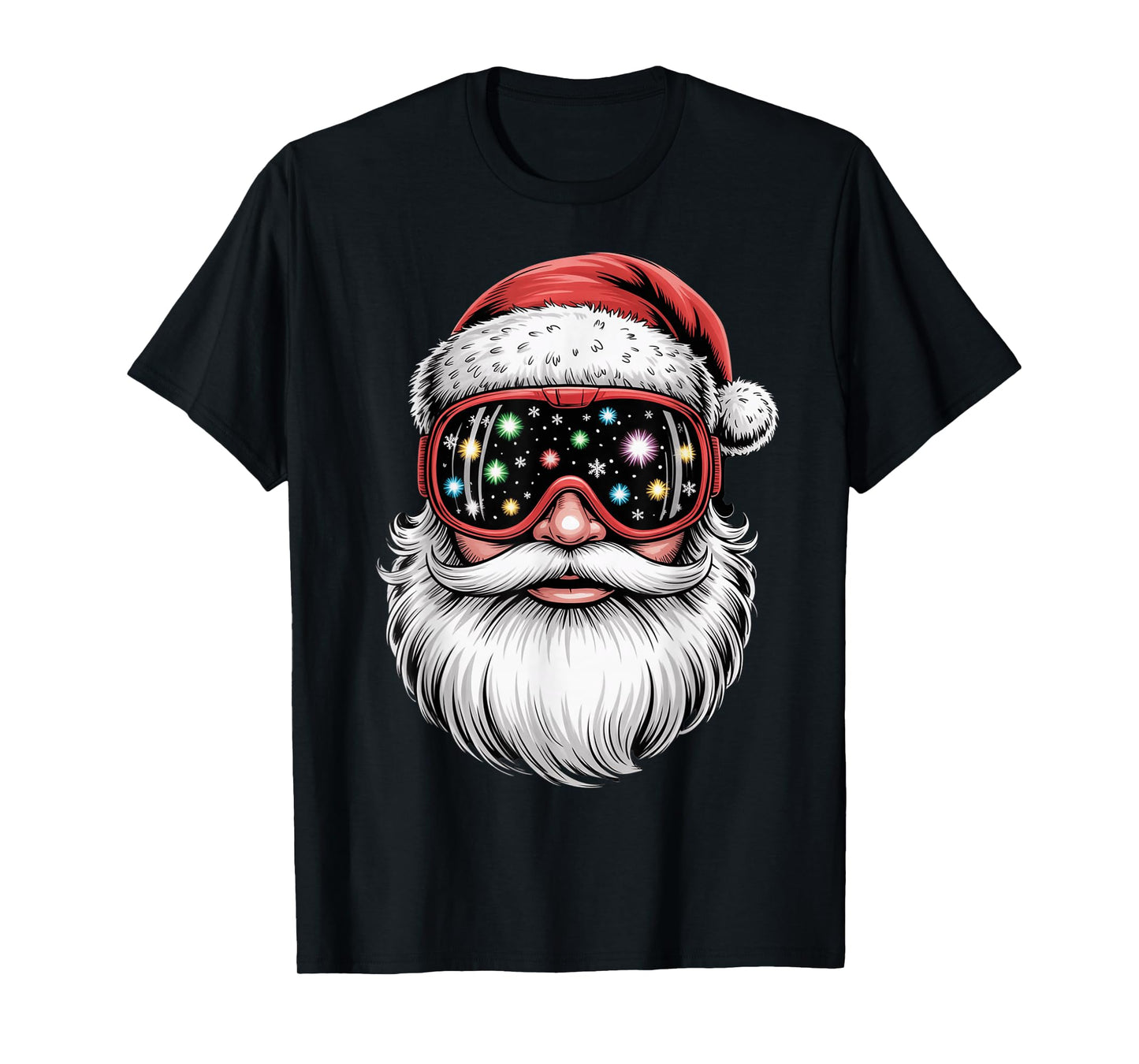 Magical Snowboarding Ski Goggles Santa Christmas T-Shirt