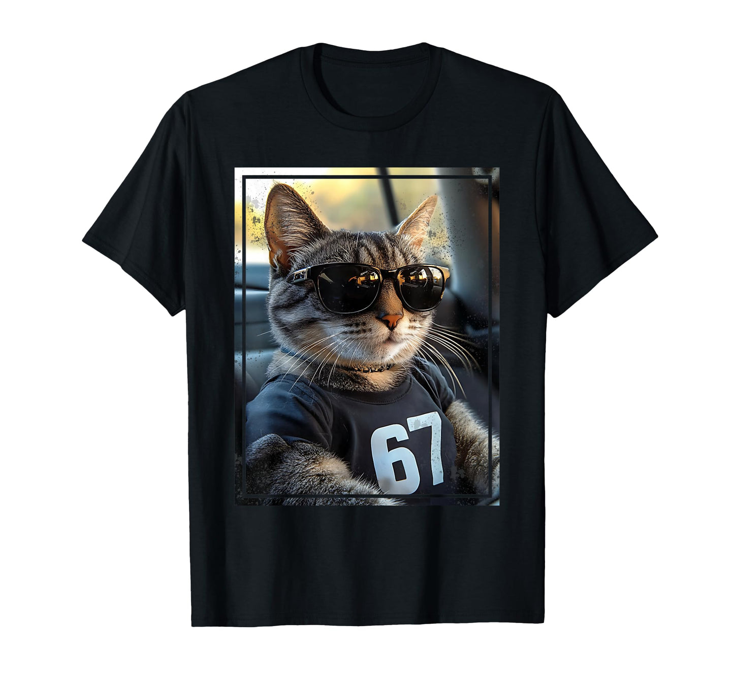 67 and Still Cool Funny Birthday Meme Cat T-Shirt
