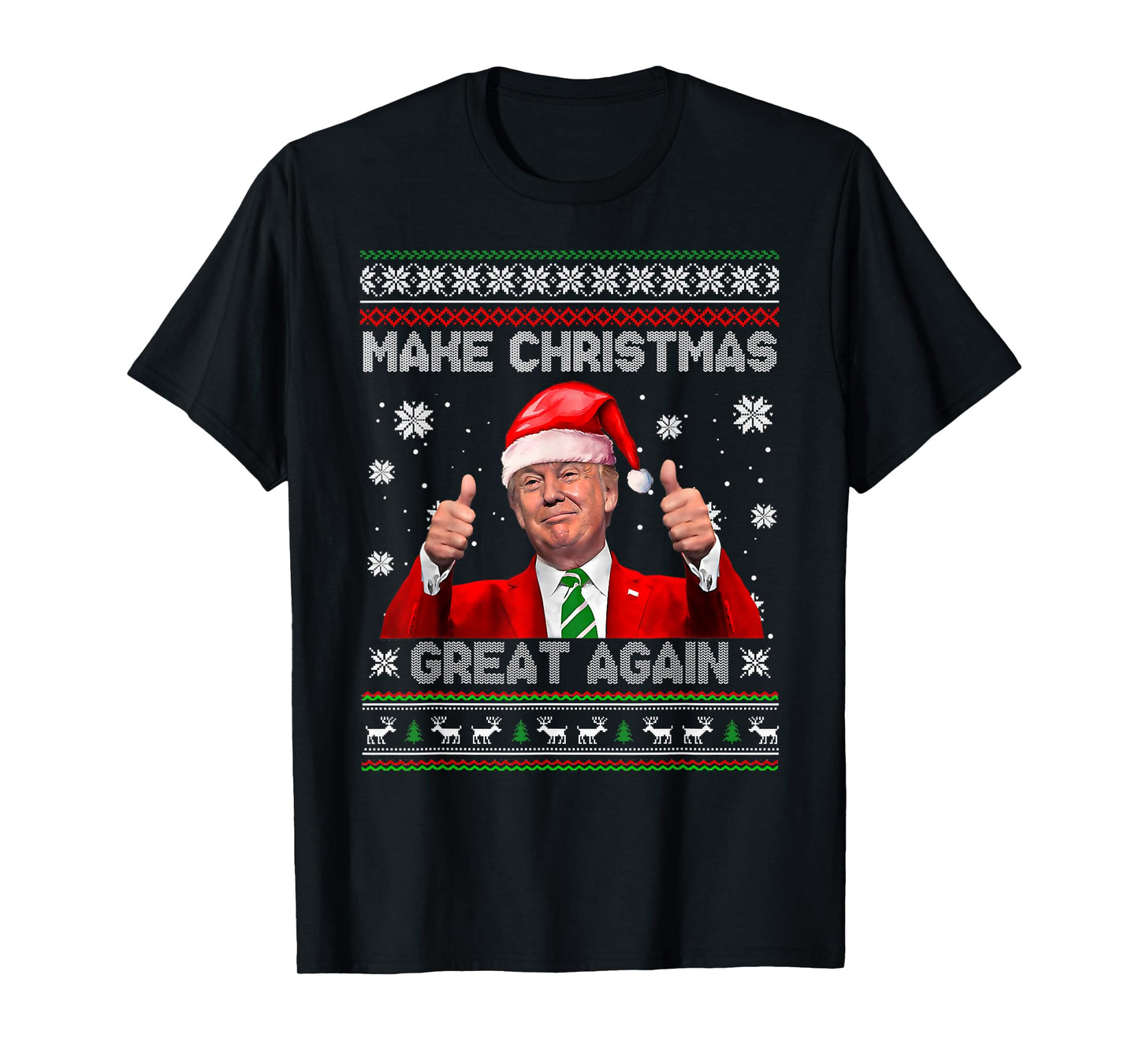 Make Christmas Great Again with Hilarious Ugly Trump Pajamas T-Shirt