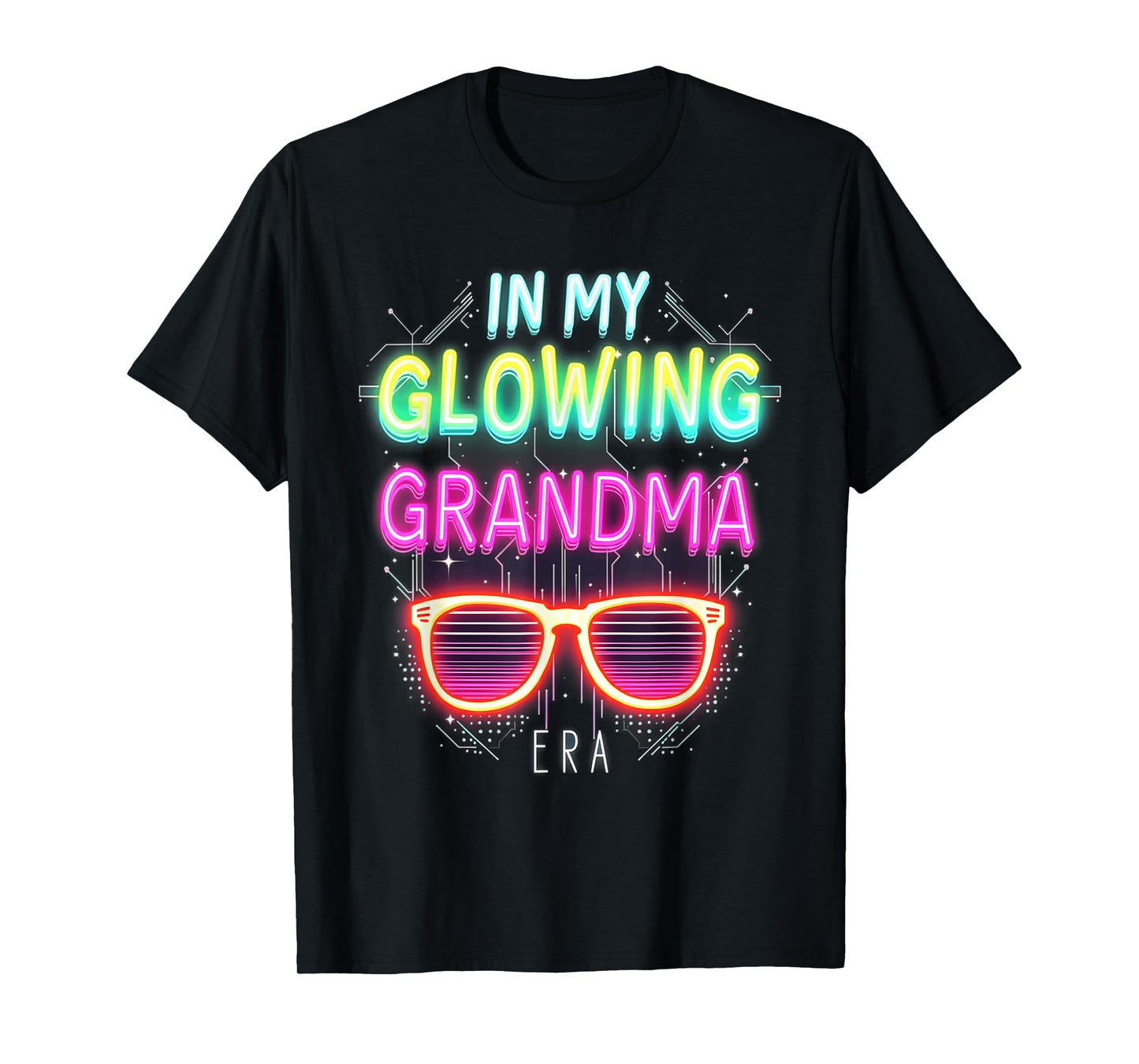 in My Glowing Grandma Era Groovy Colorful Bright T-Shirt