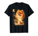 Pomeranian Howling to The Moon Vintage Mystical Dog Art T-Shirt