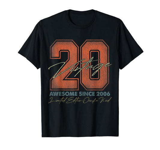 20 Year Old Gifts Vintage 2006 Limited Edition 20th Birthday T-Shirt
