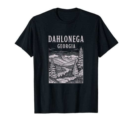 Vintage Dahlonega Georgia Drawing Art Design T-Shirt