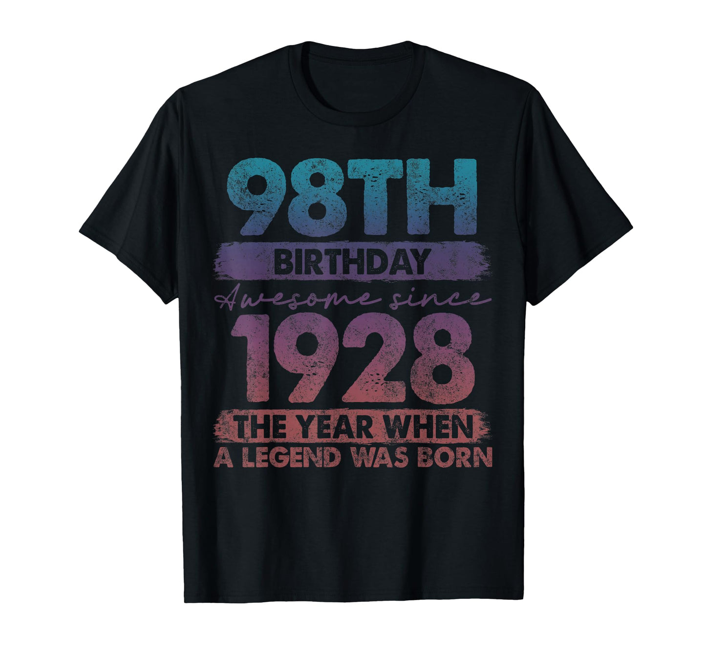98 Year Old Gifts Vintage 1928 Limited Edition 98th Birthday T-Shirt