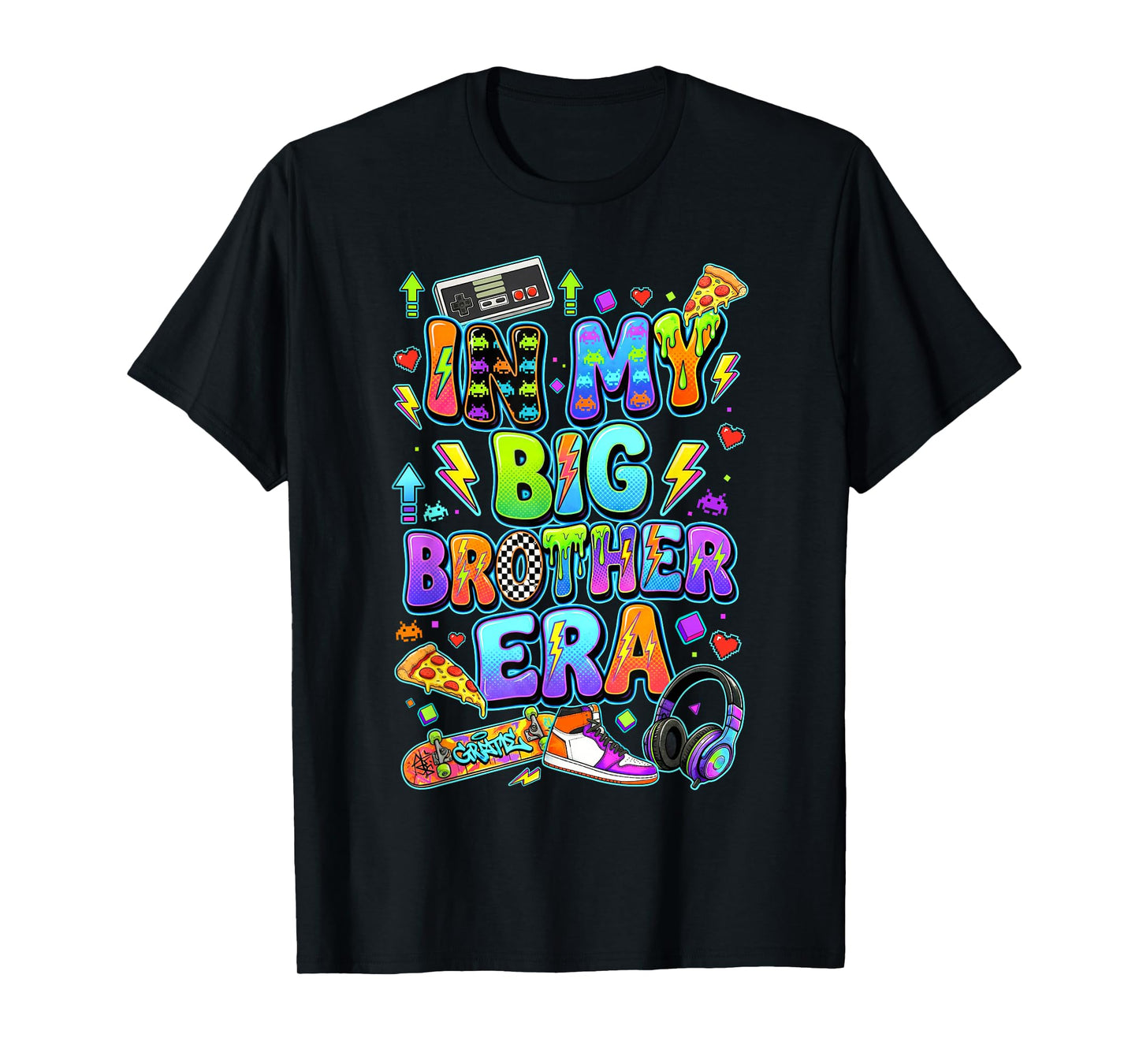 in My Big-Brother Era Retro Gamer Boys Sibling Announcement T-Shirt