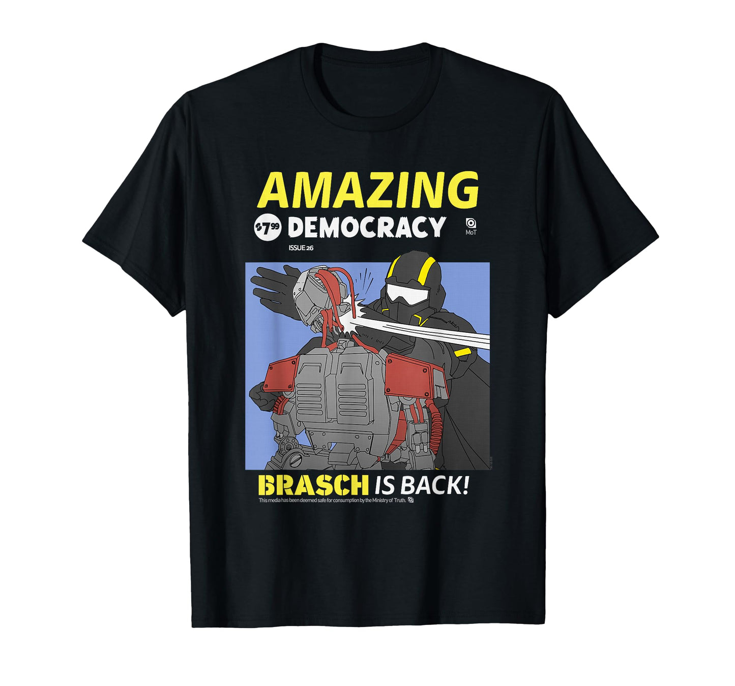 Helldivers 2 Amazing Democracy Comic Book Style Video Game T-Shirt