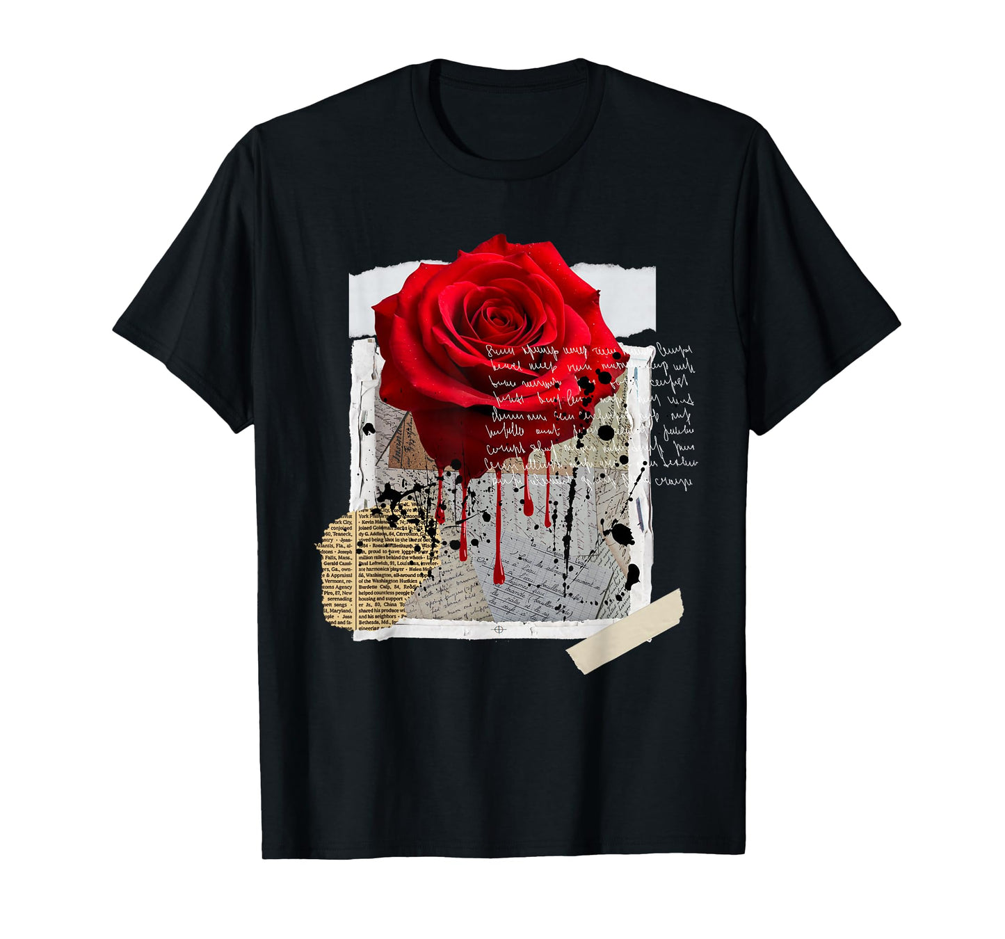Streetwear Graphic Dark Floral Urban Aesthetic, Mens Fashion T-Shirt