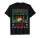 Warm Holiday Wishes Christmas Lights Sweater Dumpster Fire T-Shirt
