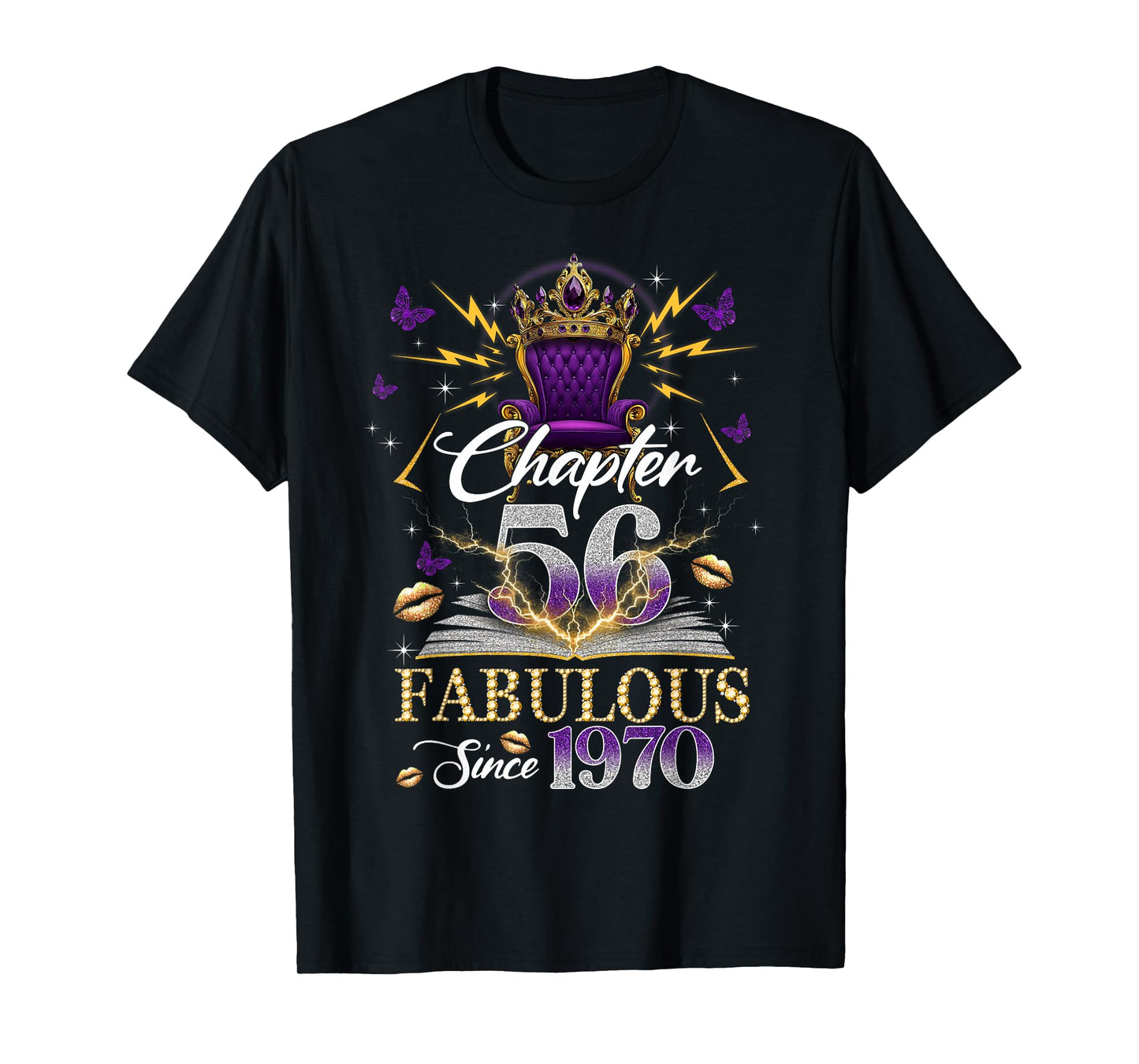 Chapter 56 Fabulous Since 1970 56th Birthday Women Girls T-Shirt